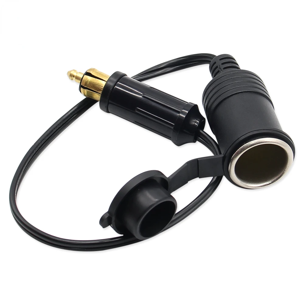 

12V 24V EU Plug Cigarette Lighter For BMW DIN Hella Motorcycle Charger Socket Outlet Convert To Car Adapter Power Lead Cable