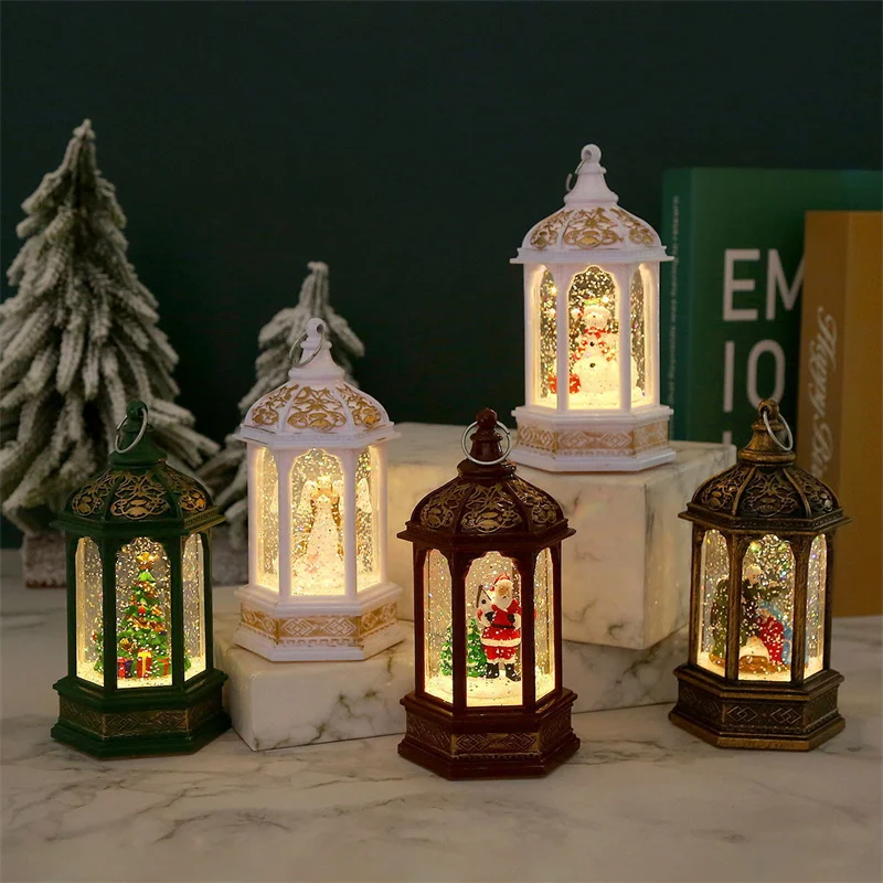 

Hexagonal Wind Lantern Boxed Longer Service Life Exquisite Shape High Quality Material Warm Light Christmas Table Decoration