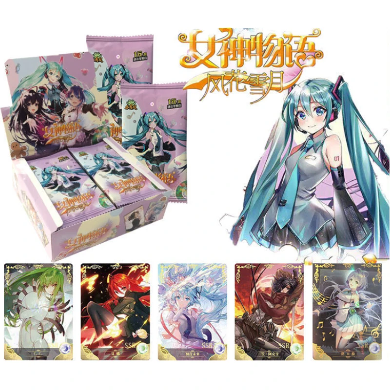 

Anime Goddess Story Collection Cards Beautiful Girl Hatsune Miku Luotian Flash Cards Table Game Toys Children's Birthday Gifts