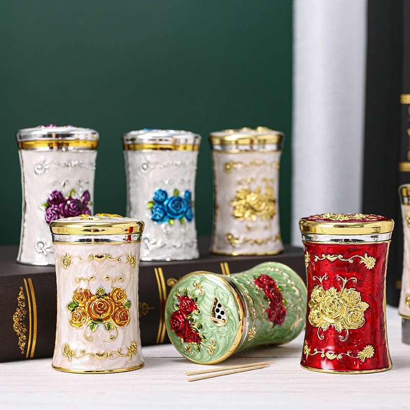 

Светильник роскошный Держатель Для Зубочисток коробка для зубочисток принадлежности для отеля Европейский ретро баночка для зубочисток к...