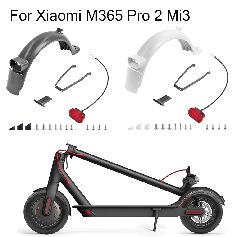 

Electric Scooter Fender for Xiaomi Scooter Mi3 M365 1S Pro/ Pro 2 Rear Mudguard Taillight Brake Taillight Fender Bracket Parts