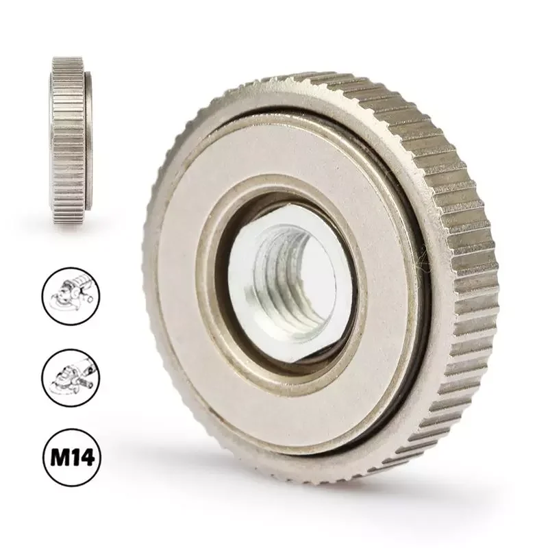 

Plate Chuck Portable M14 for Locking Plate Chuck Angle Grinder Quick Clamping Nut Clamp Inner Outer Flange Nut Set