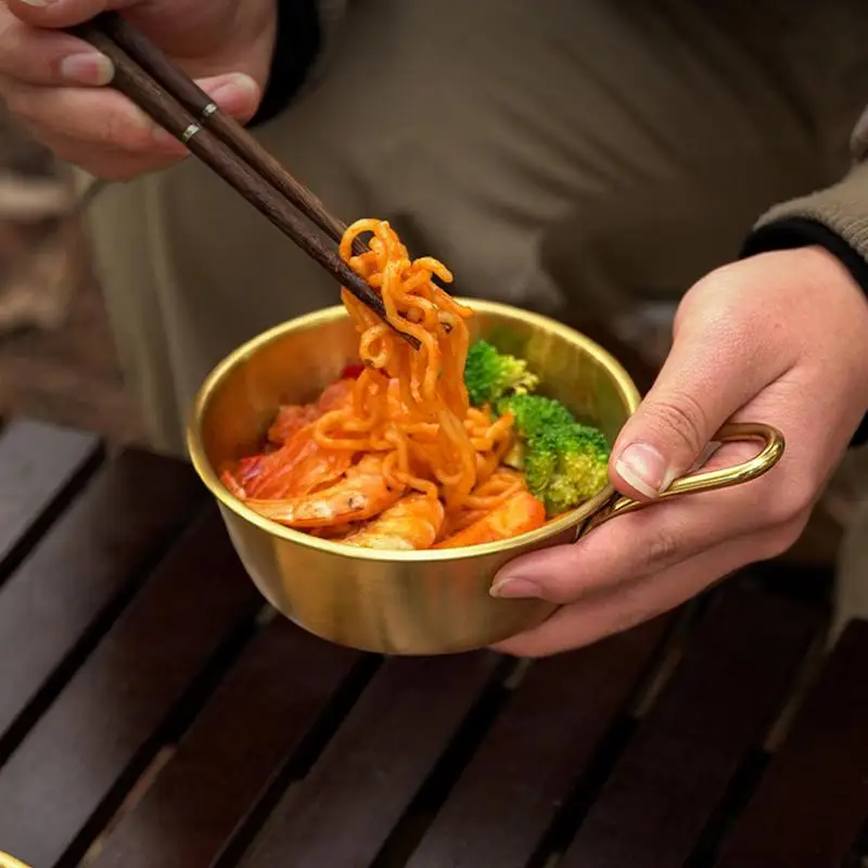 Кастрюля для кемпинга из нержавеющей стали с ручкой