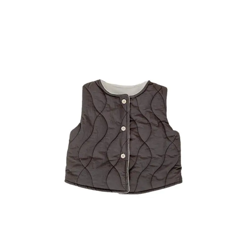 MiniAinis новый зимний детский теплый жилет без рукавов куртка для девочек бархатная