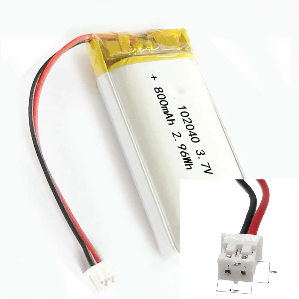 Перезаряжаемый литий-полимерный ионный аккумулятор 3 7 в 800 мАч 102040 для MP3 планшета