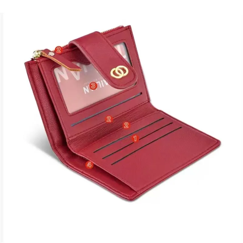 New Fashion Luxury Women's Wallets Mini Wallets perse Portomonee Portfolio Women's Short Wallets Women's Card Holders 2022