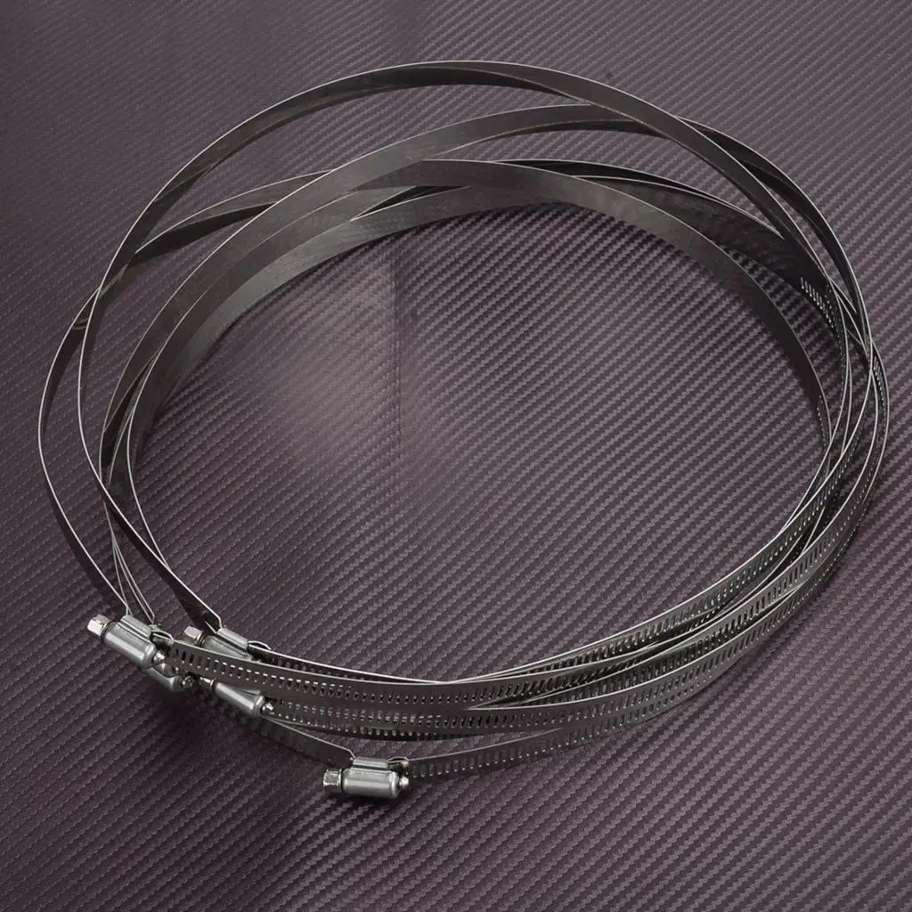 

6 шт./набор, серебристые зажимы для шланга, 10 дюймов