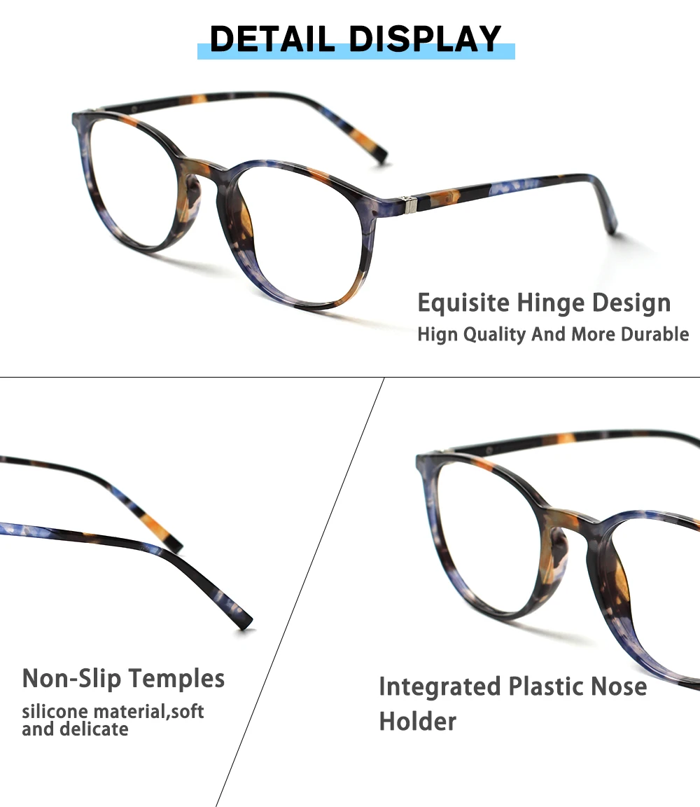 Классические очки для чтения в оправе с принтом женские высококачественные