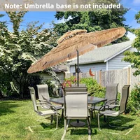 10 Feet Hawaiian Style Thatched Tiki Patio Umbrella for Beach and Poolside Parasol Outdoor Patio Beach Pool Umbrellas