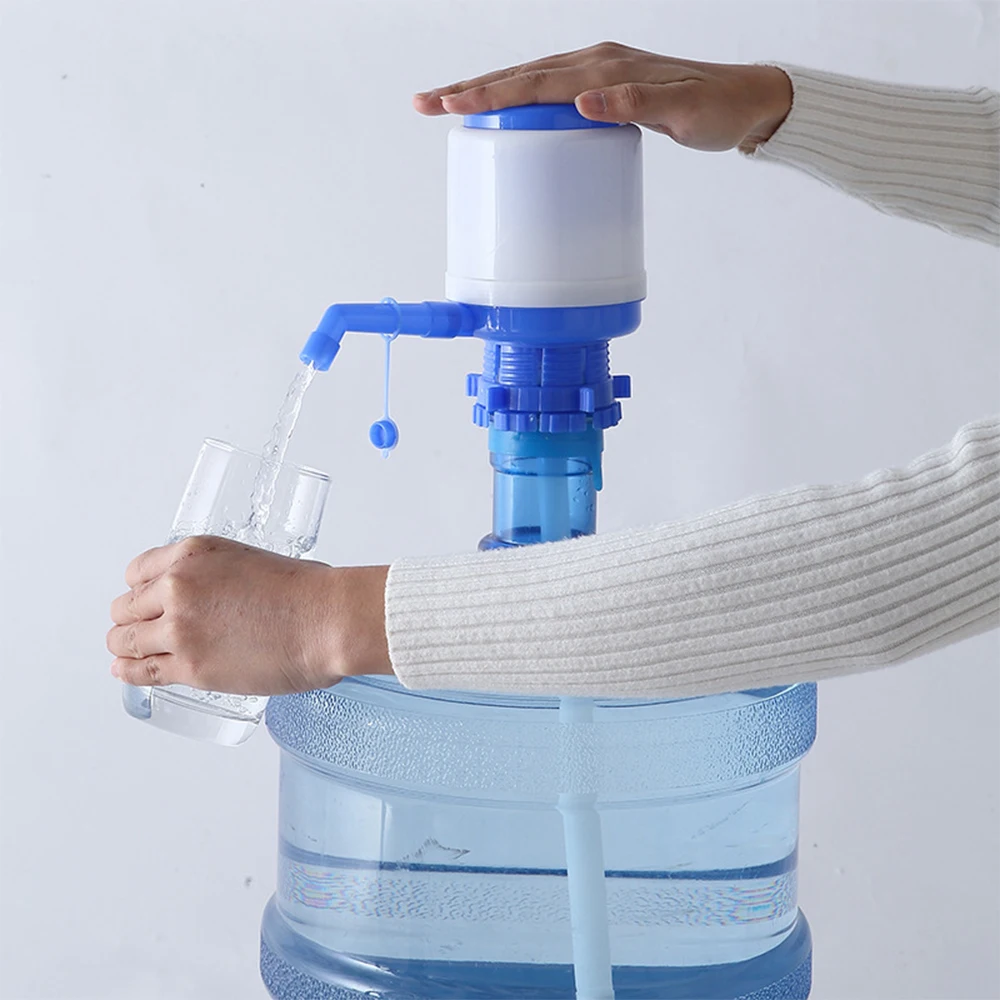 Water Bottles Pump Manual Hand Pressure Drinking Fountain Pressure Pump Water Press Pump with an Extra Short Tube Food Grade