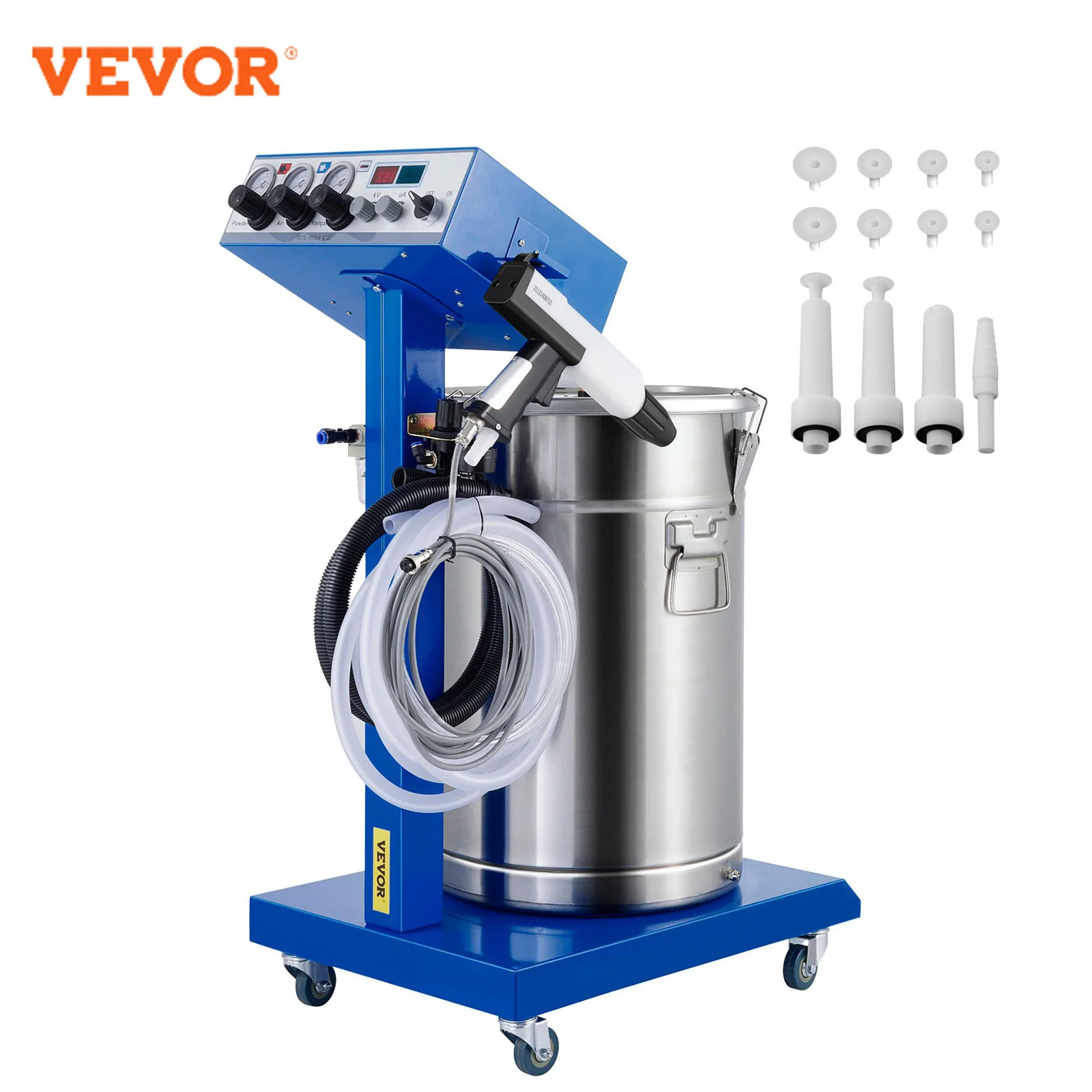 

Машина для порошкового покрытия VEVOR, емкость 50 Вт, 45 л, электростатическая машина для порошкового покрытия, пистолет-распылитель, краска 450 г/мин WX-958