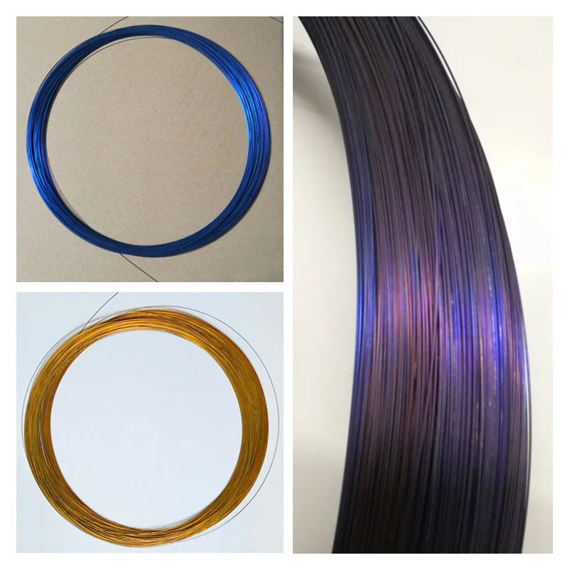 

Super Elastic Nickel Titanium Nitinol Alloy memory Wire 0.6mm Purple Blue Yellow Memory Shrimp Fishing Balance Color Magic Wire