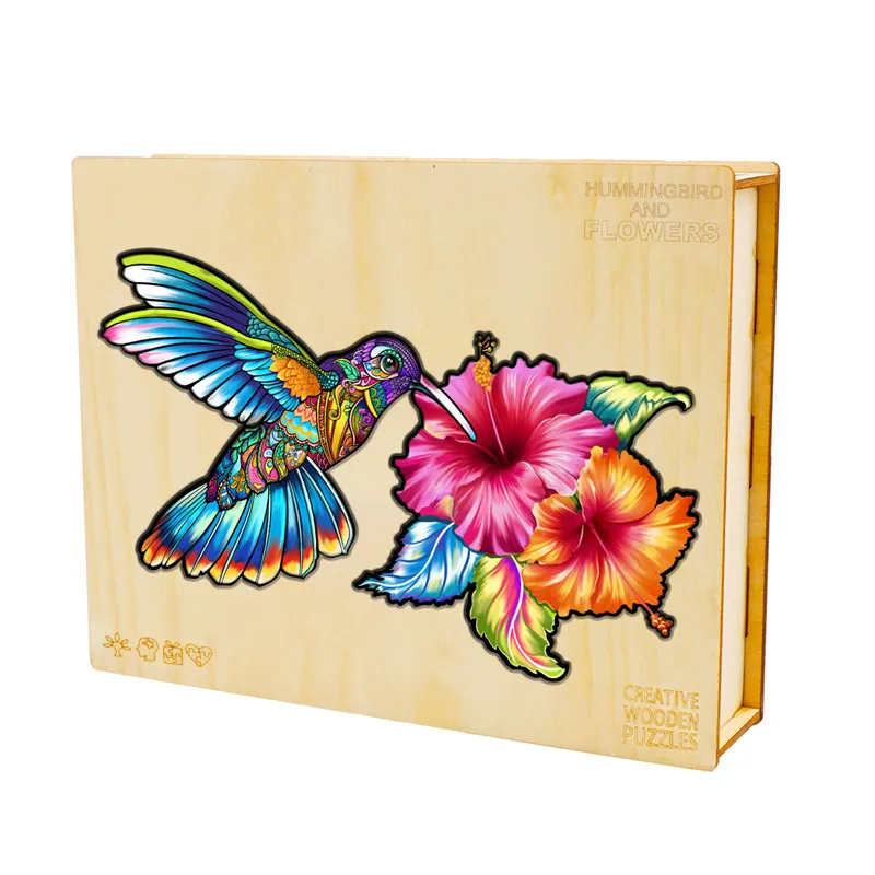 

DIY Adult Animal Wooden Puzzle Bird Octopus Wooden Jigsaw Puzzle For Kid Educational Game Children Wood Toys Decoration Crafts