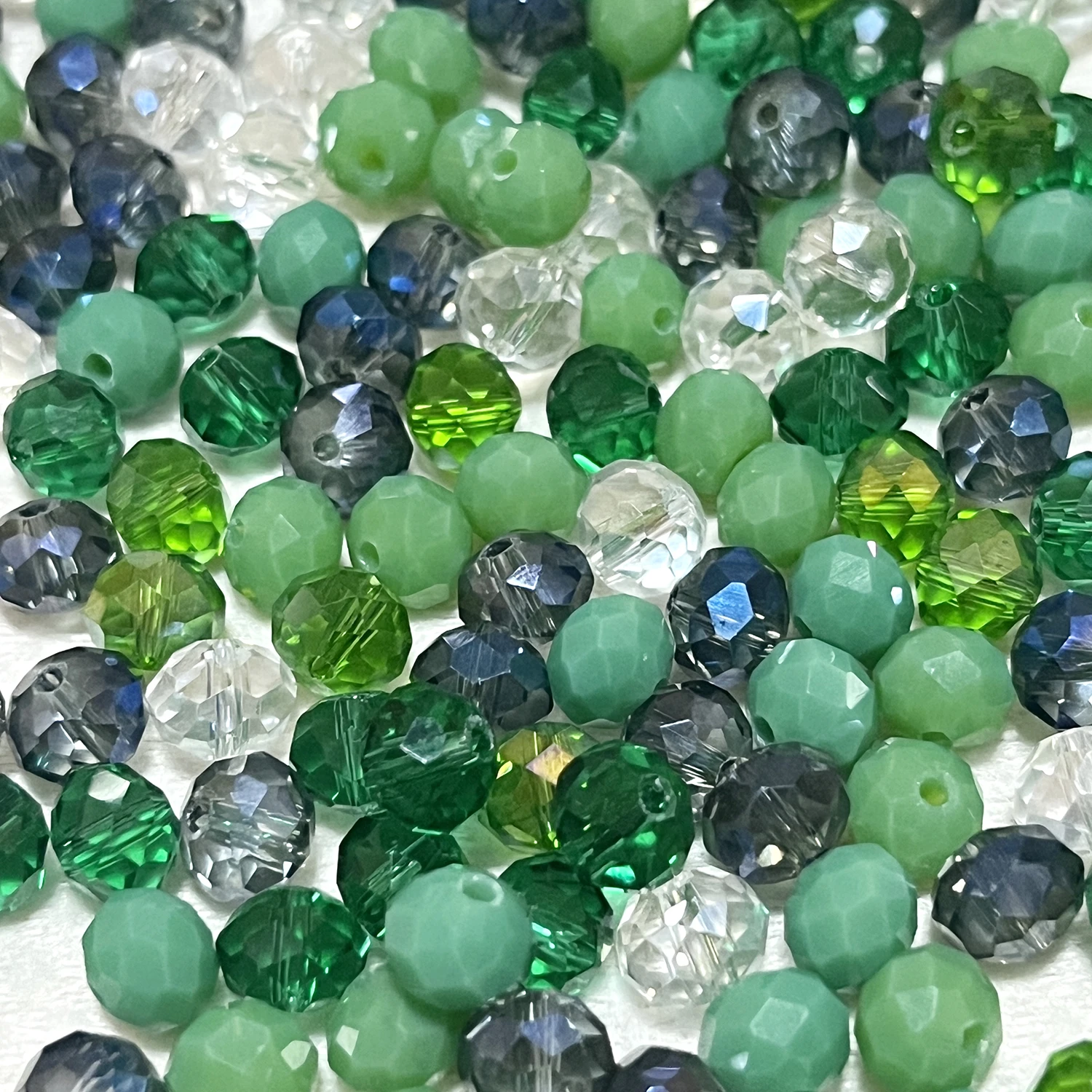 Green  Austria Faceted Glass Crystal Beads Loose Spacer Beads For Jewelry Making DIY Handmade Bracelest Necklace Accessorie 15''