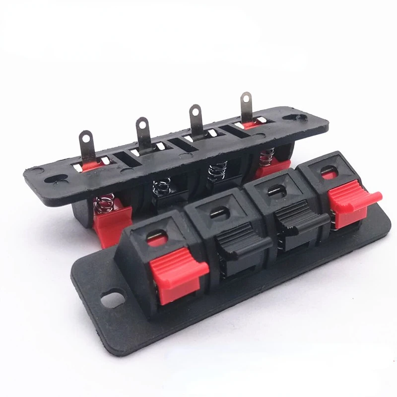 

10pcs Free Shipping Spring Type Terminal WP4-1 4pin WP4 WP8-3 4P Audio Speaker Wiring Socket Wiring Post External Wiring