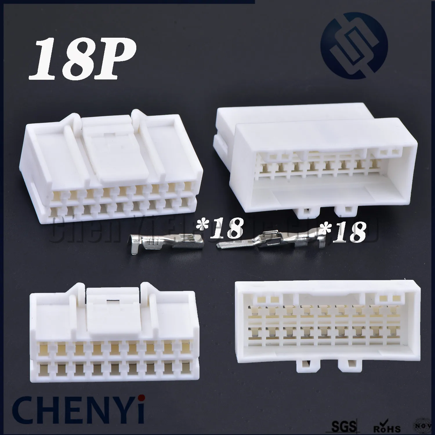 

1 set 18 Pin headlight wiper combination switch light plug Window lifter fuse box plug 936213-1 936204-1