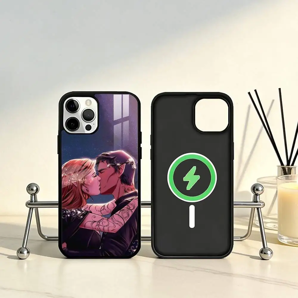 Фото Чехол для телефона Acotar Court M-Mist And Fury для iPhone 17, 16, 15, 14, 13, 12, 11 Plus, Pro Max с магнитным креплением для беспроводной зарядки Magsafe. №3
