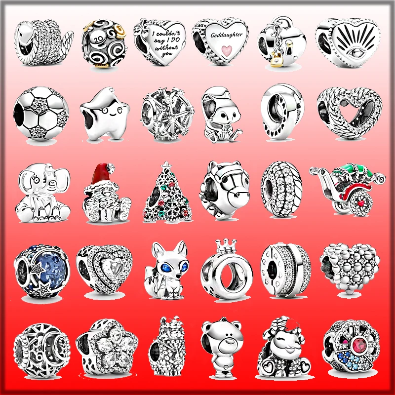 

2022 горячая Распродажа 925 пробы Серебряная Pandora Очаровательная блестящая Рождественская елка Очаровательная Санта небесно-голубая Сияющая ...