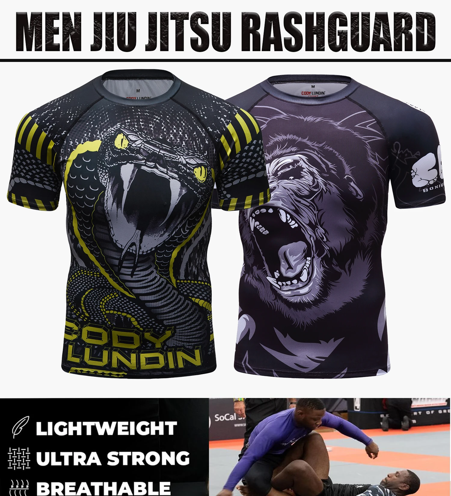 Горячая Распродажа мужские тренировочные спортивные рубашки для No gi Bjj с принтом