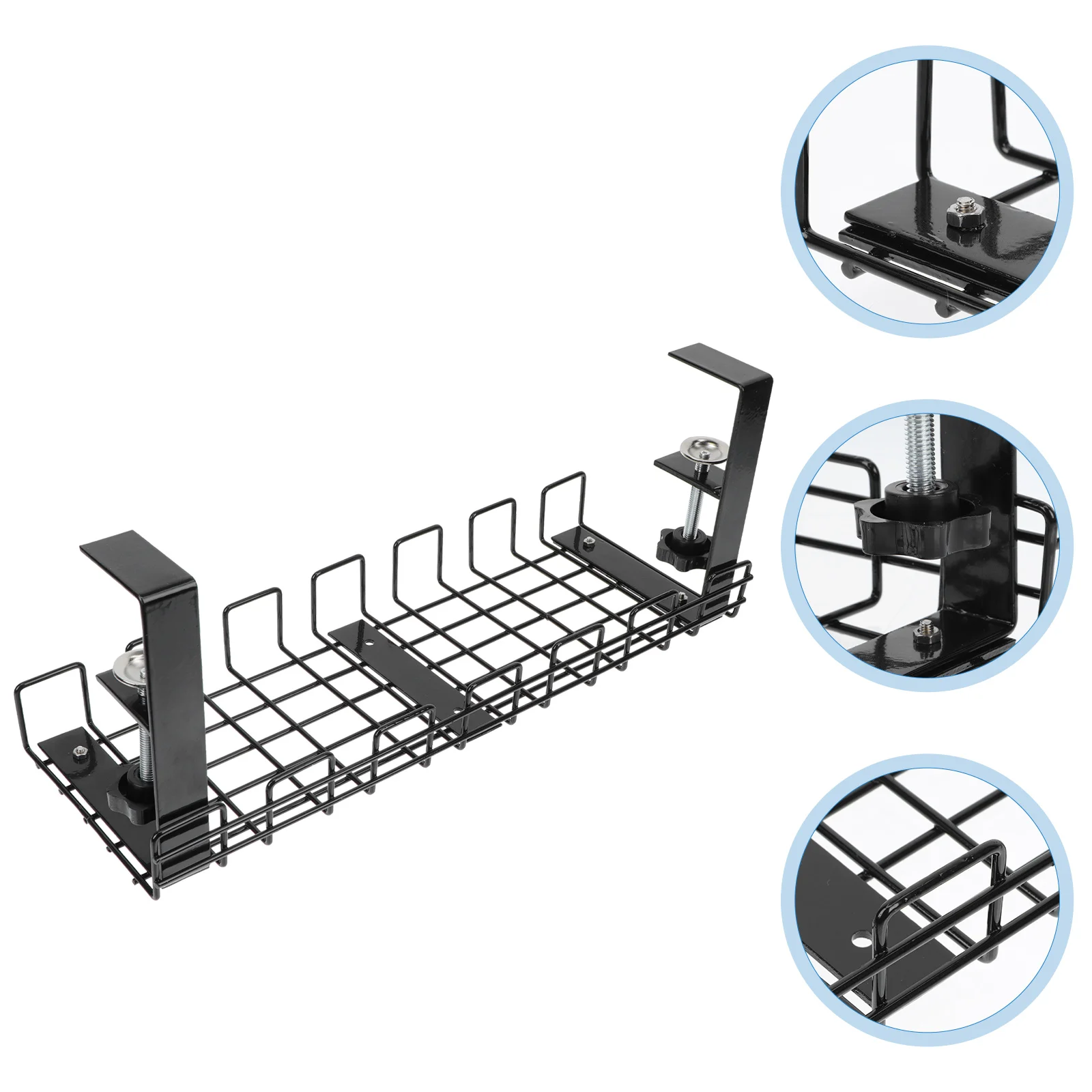 

Iron Power Strips Stand Study Room Cable Rack Hanging Electric Wire Stand (Black)