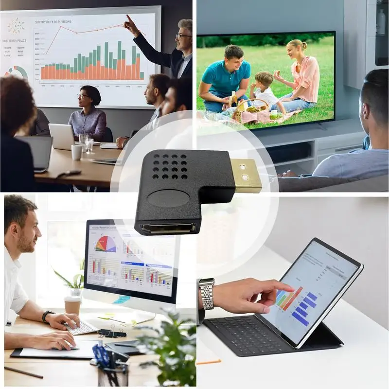 Адаптер Displayport конвертер DP переходник разъем L-образный адаптер для HD монитора