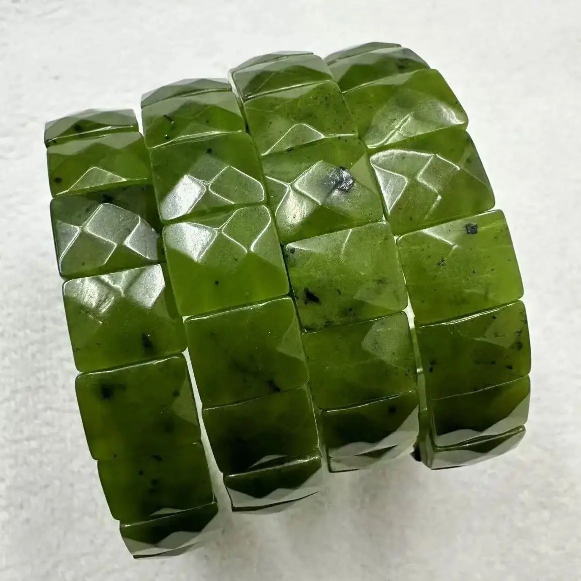 AAAA хорошее качество натуральный нефрит/канадский нефритовый камень браслет с