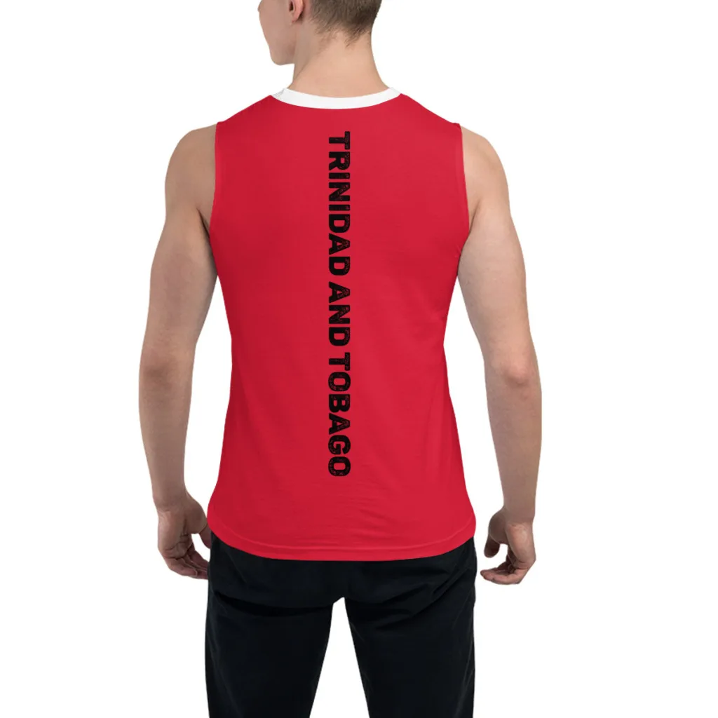 Футболка мужская без рукавов с флагом Тринидада и Тобаго