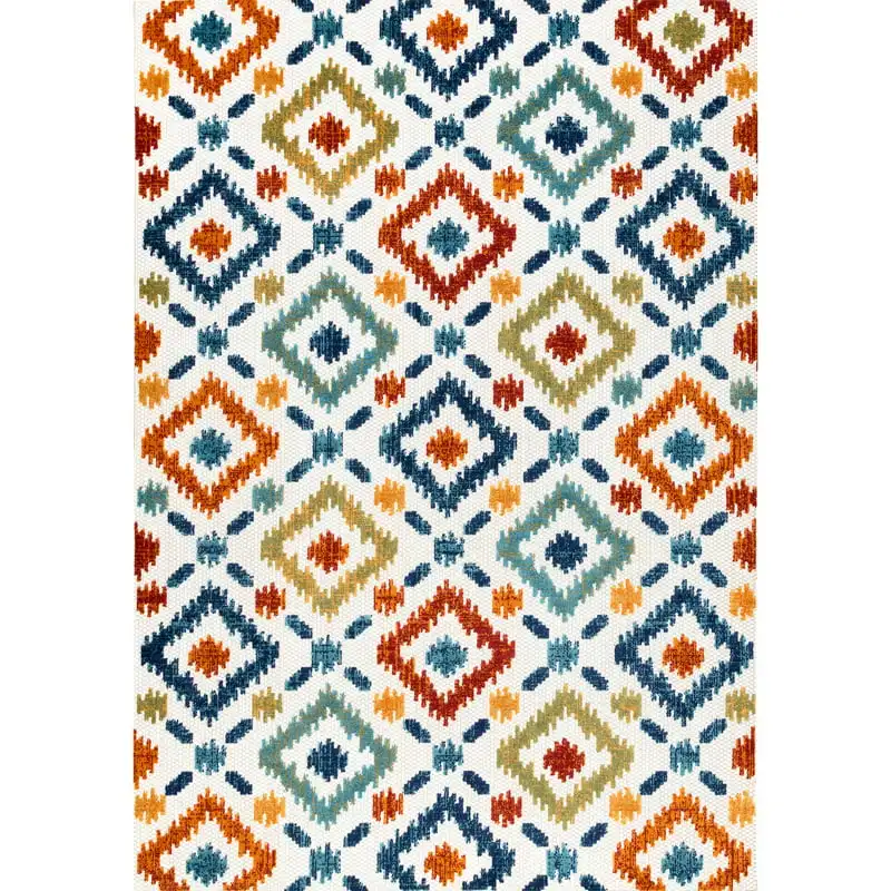 

Transitional Indoor/Outdoor Area Rug, 5' x 8', Blue