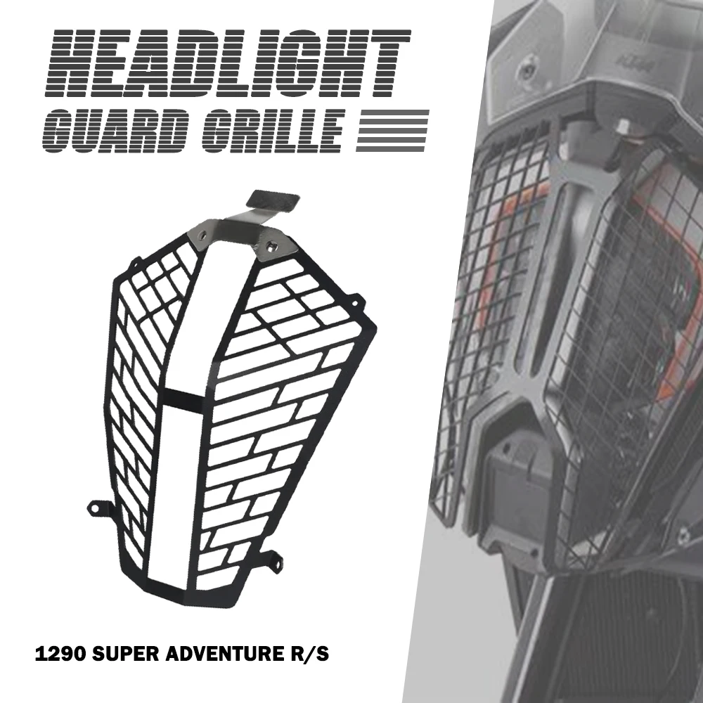 

1290SUPER FOR KTM 1290 SUPER ADVENTURE S R Headlight Protector Grille Light Cover Protective Guard 2017 2018 2019 2020 2021 2022