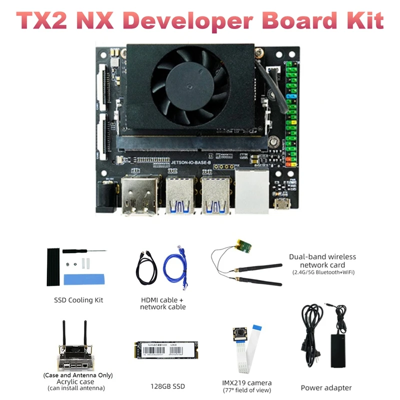 

For Jetson TX2 NX Developer Board Kit+Camera Programming Learner (US Plug)