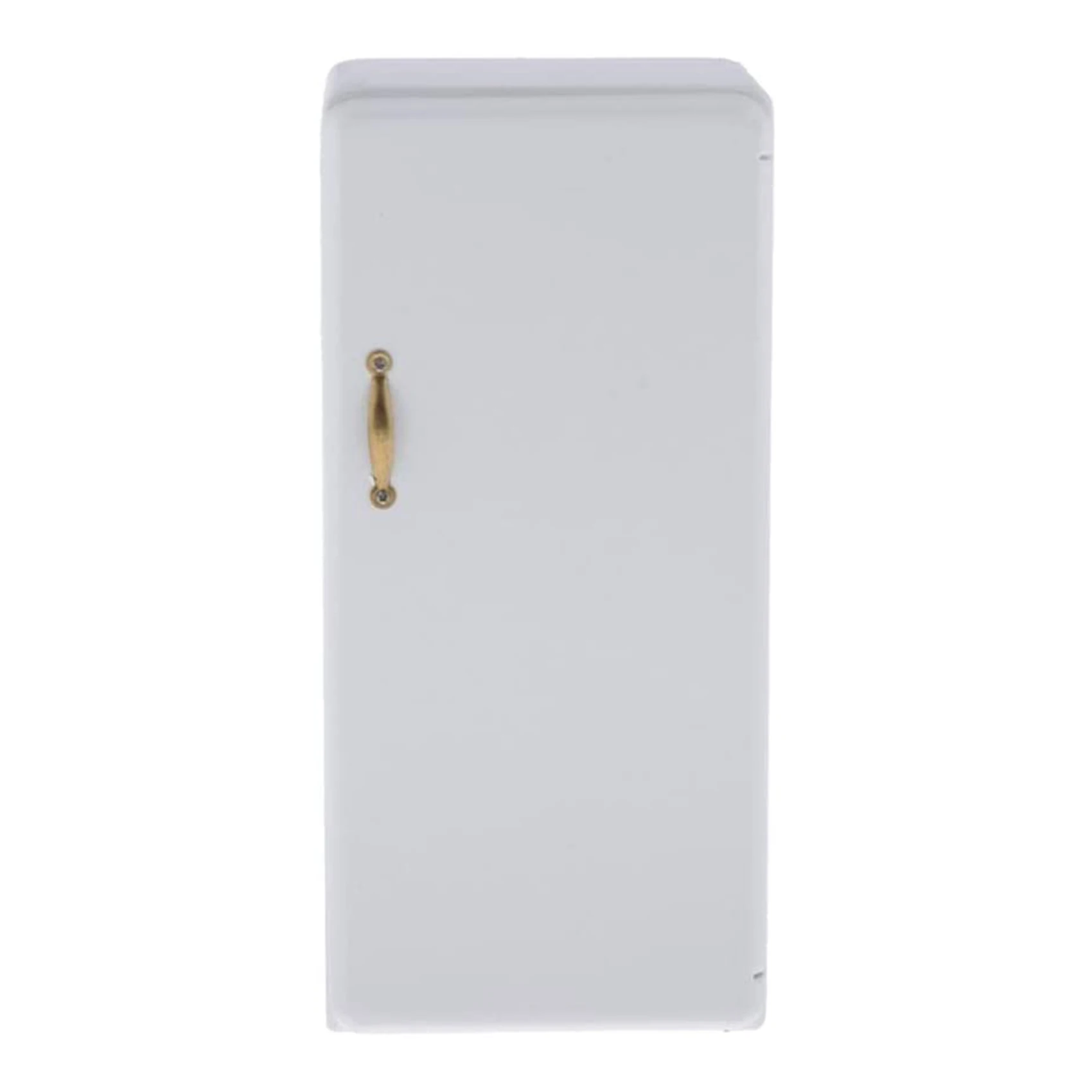 

1/12 Scale Dollhouse Miniature Wooden Single Door Refrigerator Simulation Fridge Model for Doll House Decoration Toy