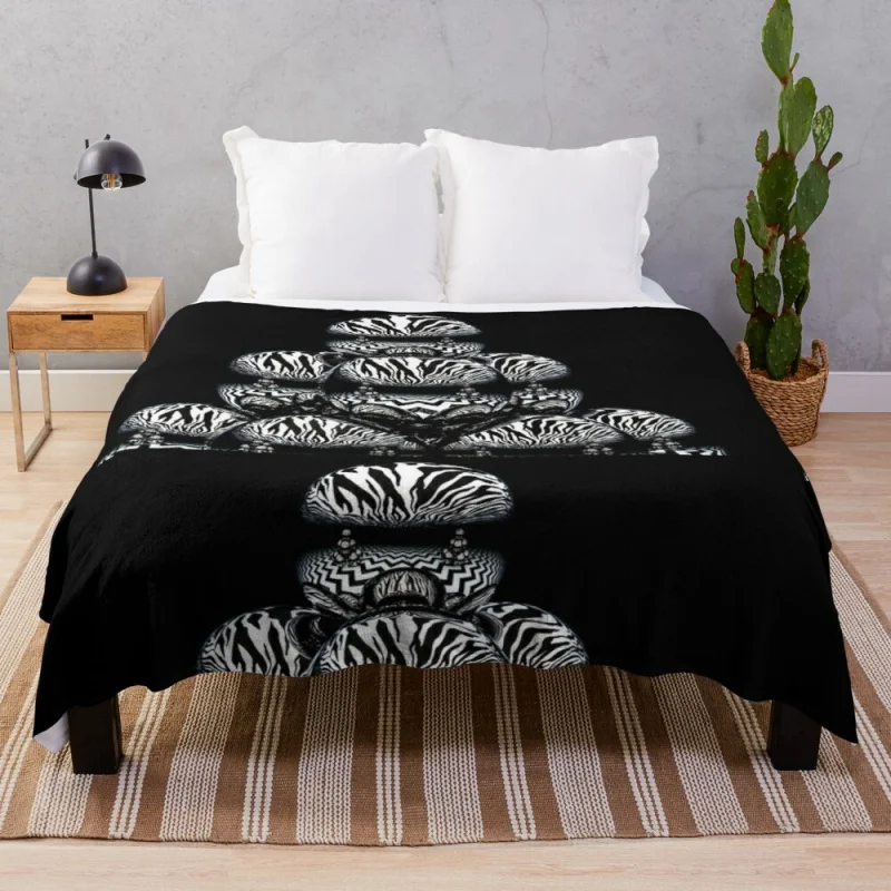 

Zebra striped abstract marblesThrow Blanket Cute Blanket Plaid