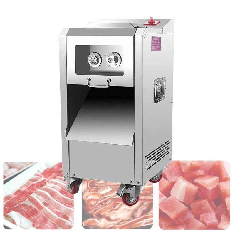 

By DHL Free Shipping Vertical Meat Slicer Hotel Meat Processing Equipment Multifunctional Slicing Shredding Dicing Machine
