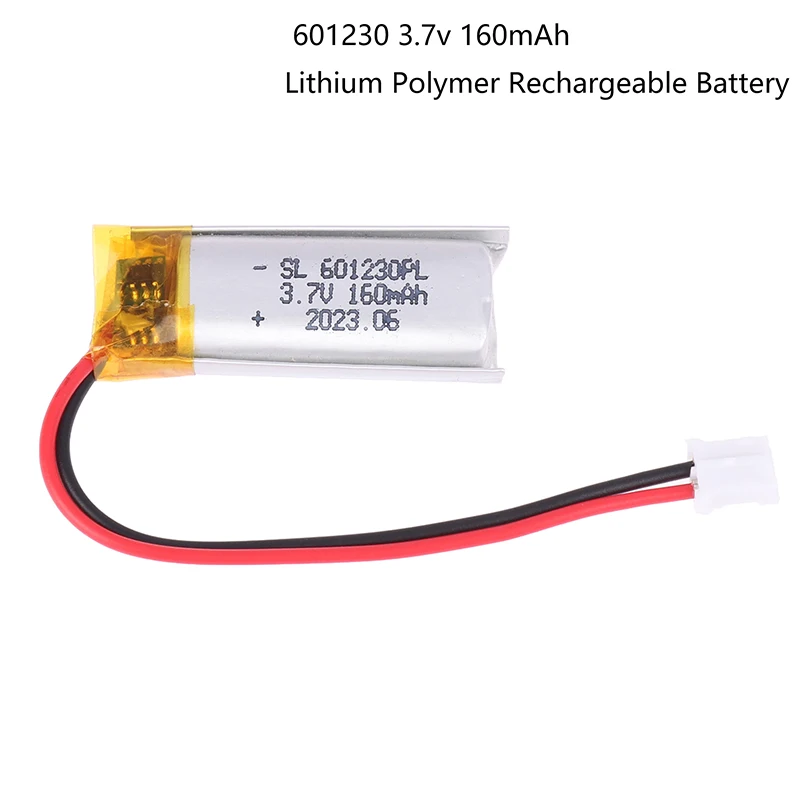 601230 3.7V 160mAh Lipo Cells Lithium Polymer Rechargeable Battery for GPS Recording Pen LED Light Beauty Instrument