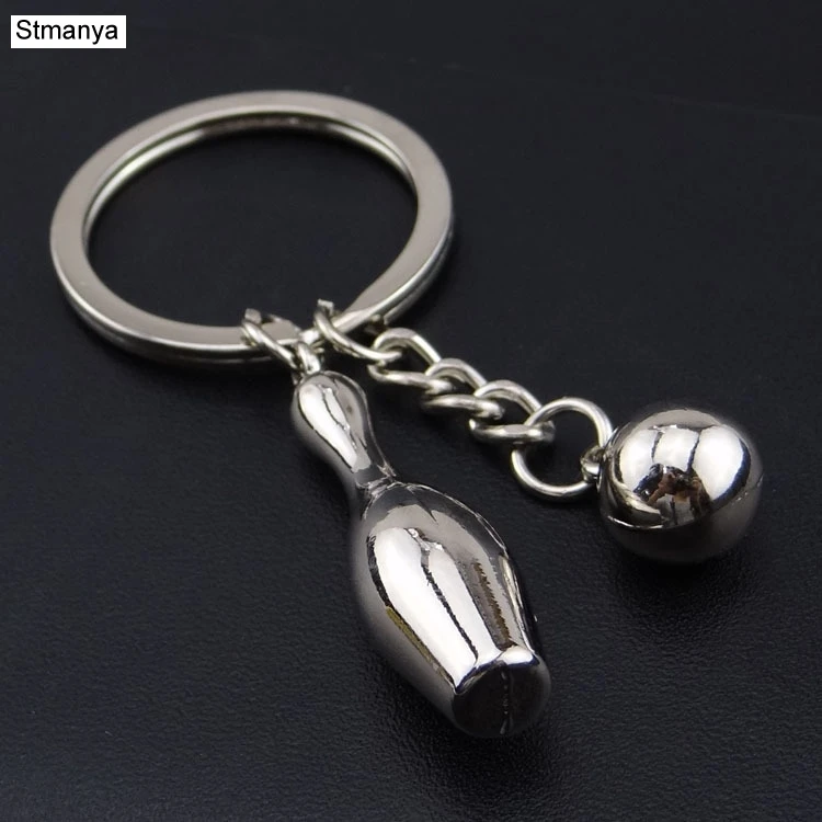

Mini Bowling Key Chain Creative Metal Sport Key Ring Keychain Souvenir Key Car Men And Women Gift