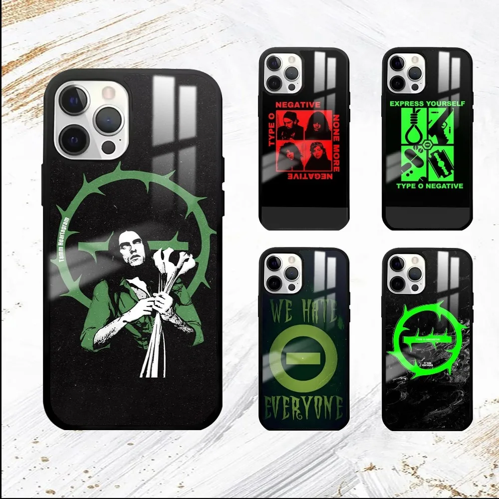 Чехол для телефона Rock Band T-Type O Negative iPhone 16 15 14 13 12 11 Pro Max Plus Mini PC Mirror модный чехол