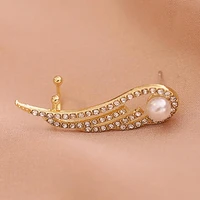 charming ear stud hypoallergenic exquisite angel wing gold color clip earrings ear rings ear cuff 1 pair