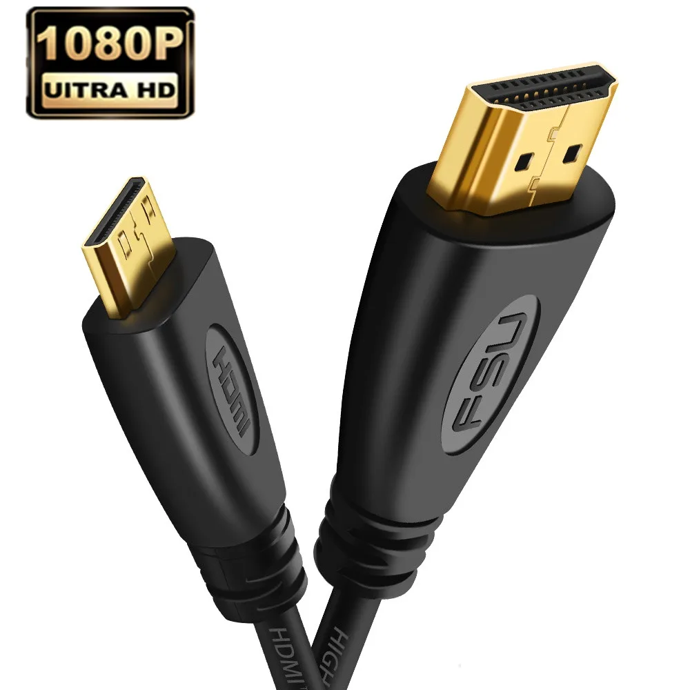 

HDMI-compatible to MINI HDMI-compatible Cable High speed Gold Plated Plug 1.4 1080p 3D Male to Male for HDTV Tablet Projector