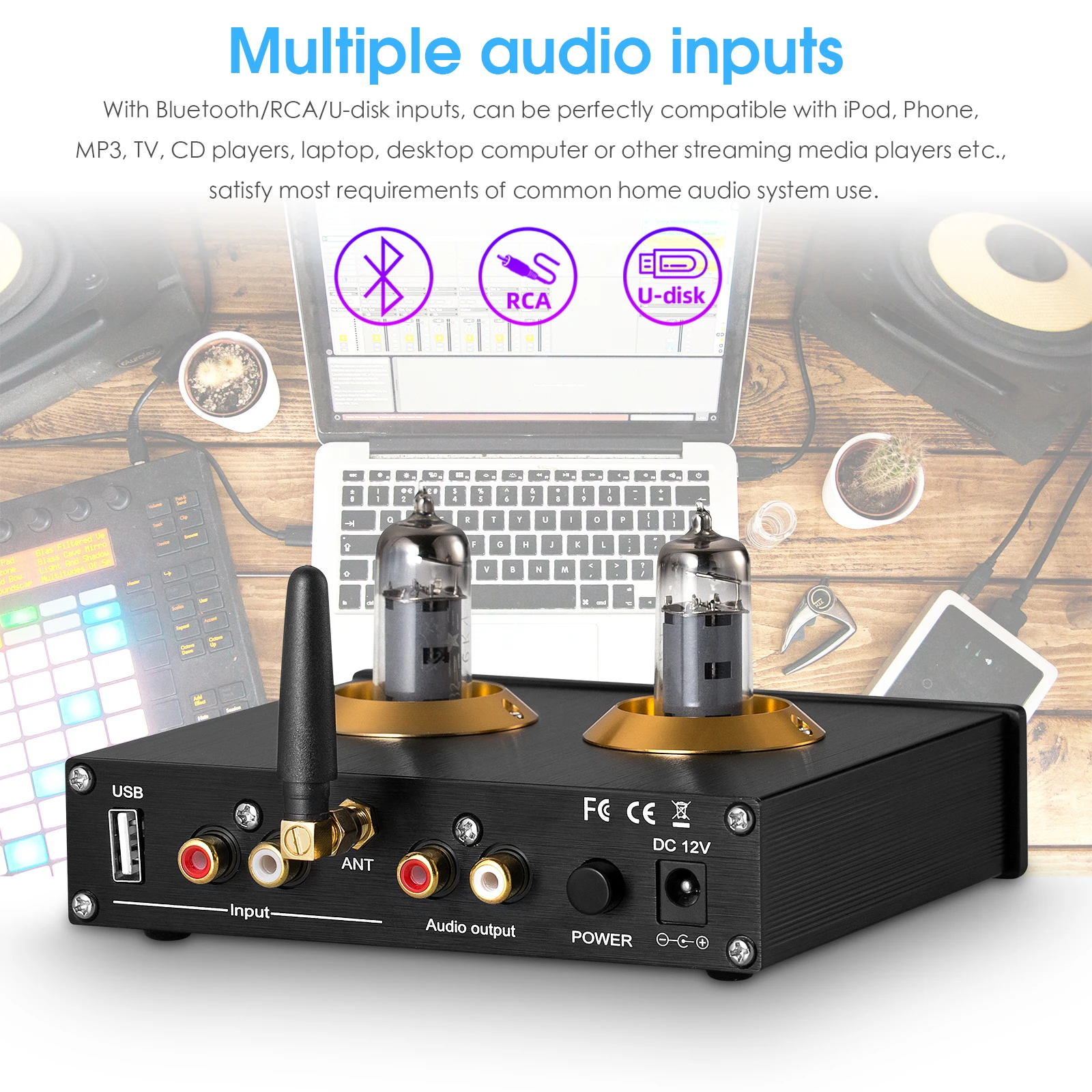 Douk Audio HiFi ламповый предусилитель стерео Bluetooth 5 0 приемник усилитель для наушников