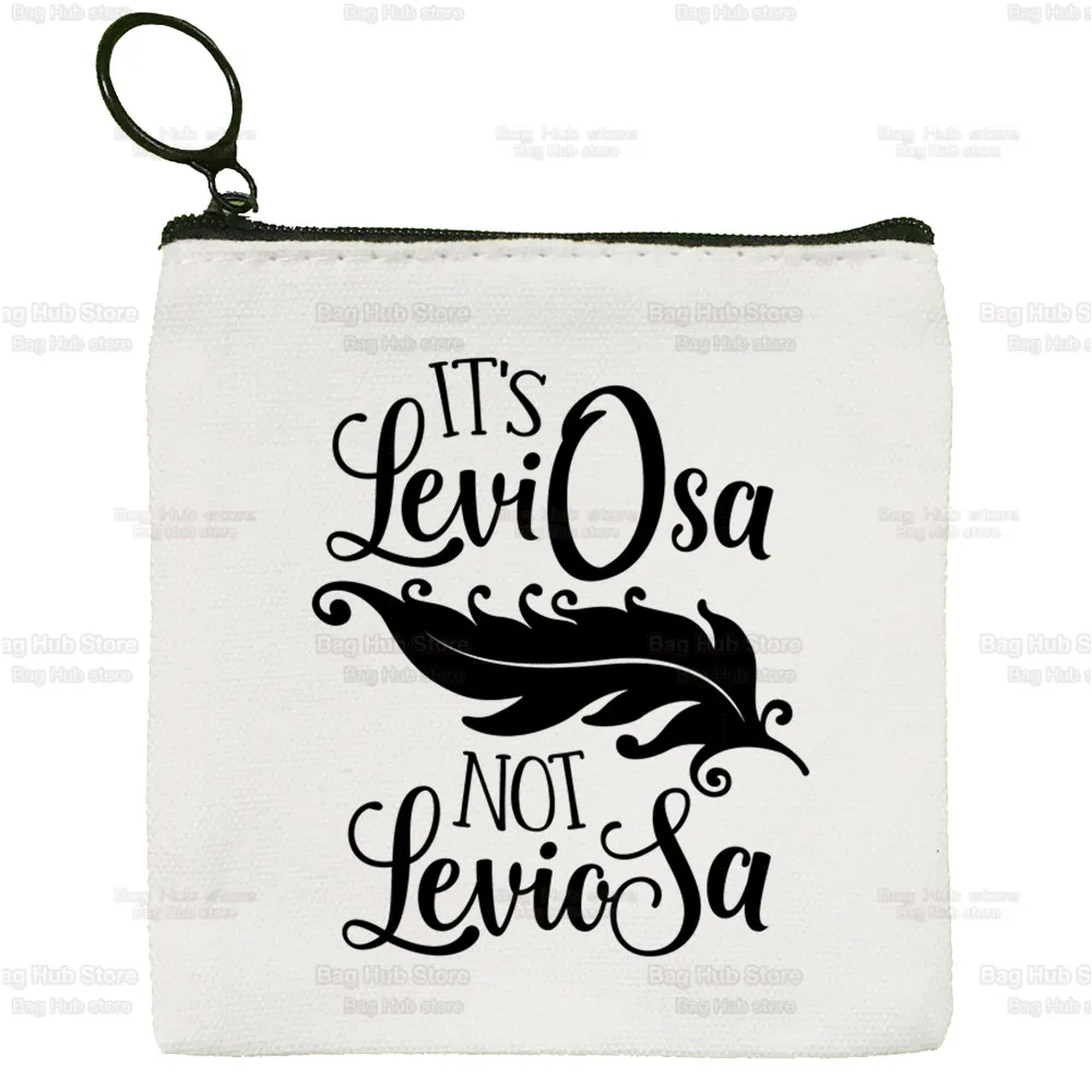 It's LeviOsa Not LeviosA Version Simple Coin Purse Coin Purse Female Student Canvas Cute Key Bag Mini Clutch Small Purse