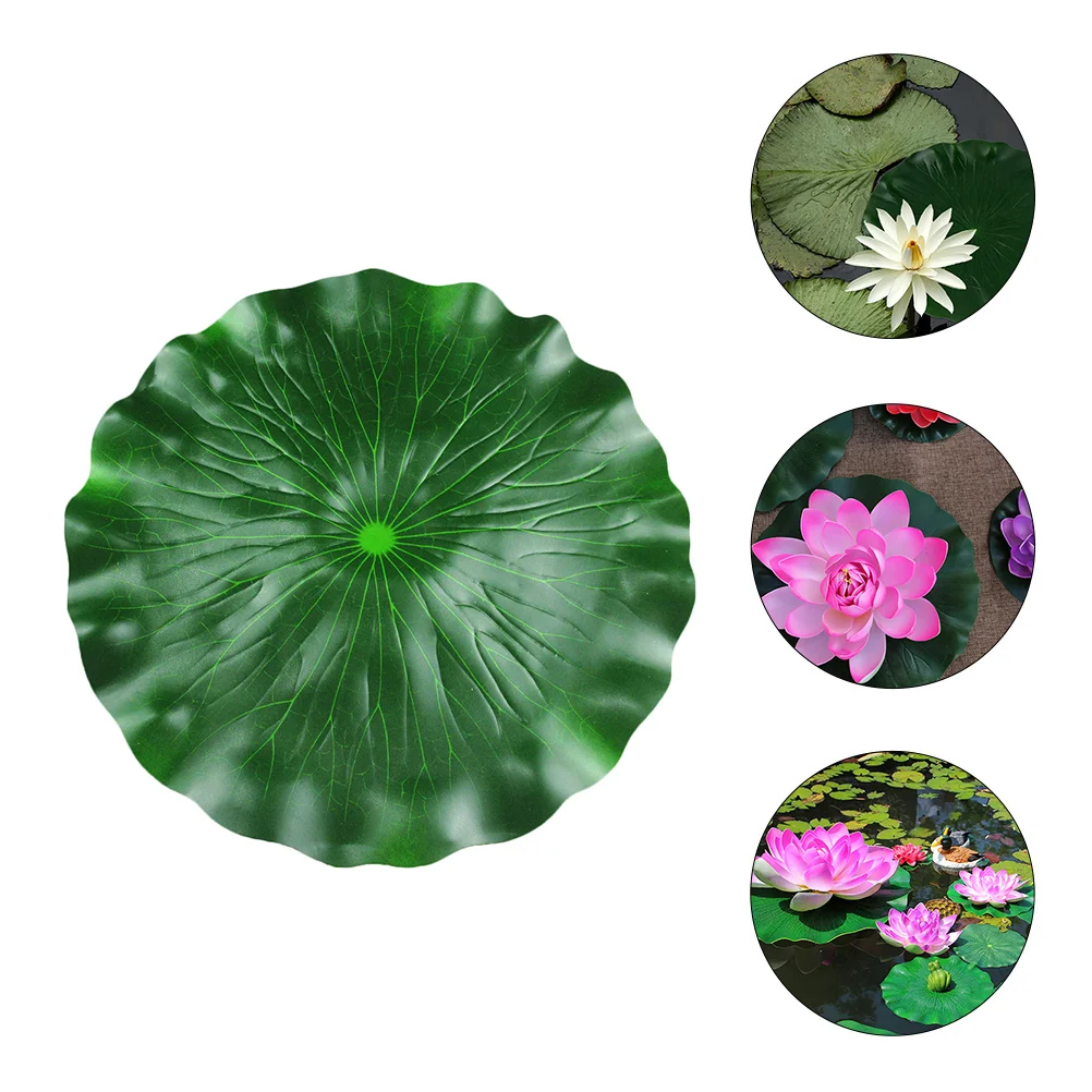 

Floating Lotus Leaf Pond Decor Water Pool Floating Decor Lifelike Lotus Foliage