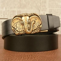 new luxury belt elephant automatic buckle belt real cowhide casual mens jeans belt fashion personality mens leather belt