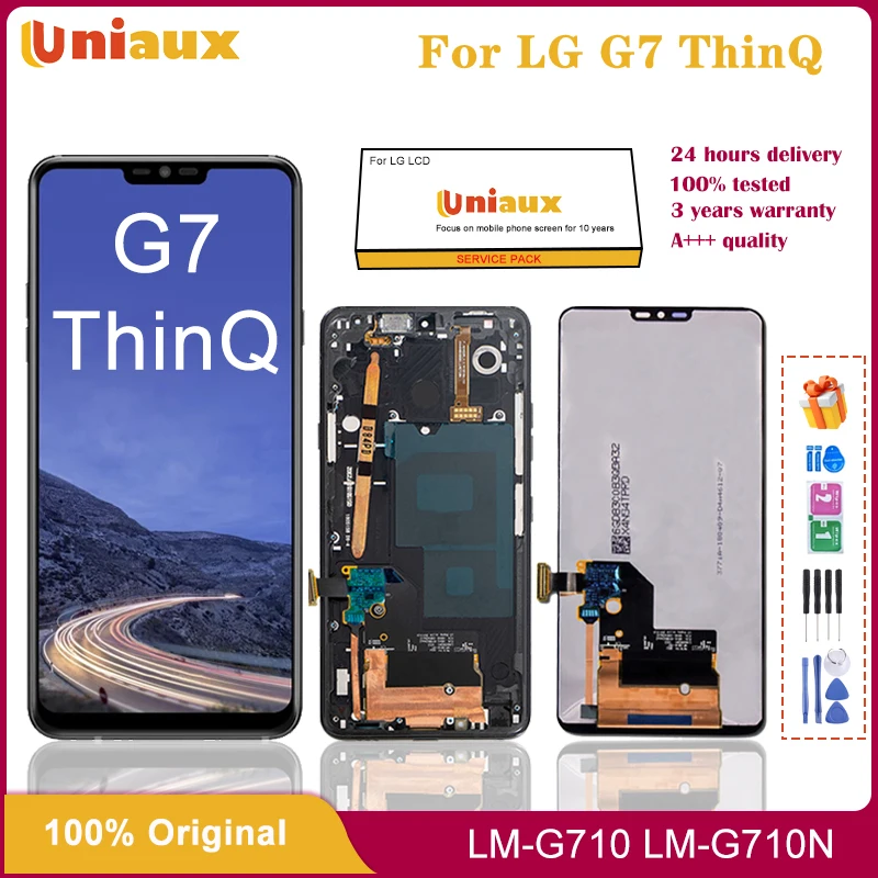 6,1 'Оригинальный сенсорный экран для LG G7 G710EM G710PM ЖК-дисплей дигитайзер в сборе для LG G7 ThinQ G710 G710TM G710N ЖК-экран