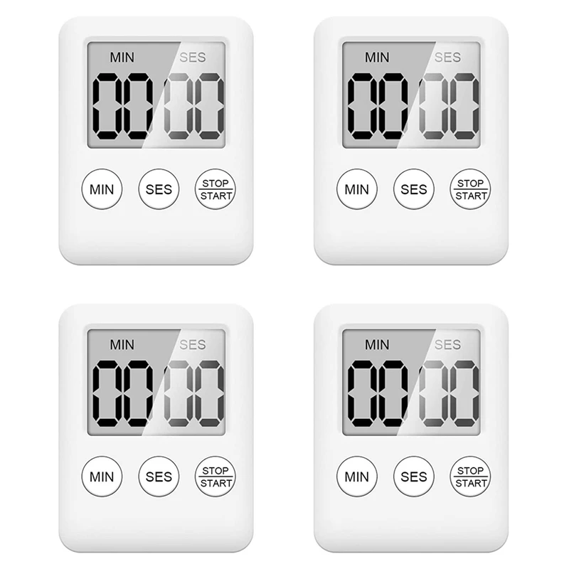 

Kitchen Timer,4 Pcs Kitchen Alarm Clock,with Alarm Reminder,Egg Timer,Kitchen Clock Countdown Stopwatch,for Cooking,Etc