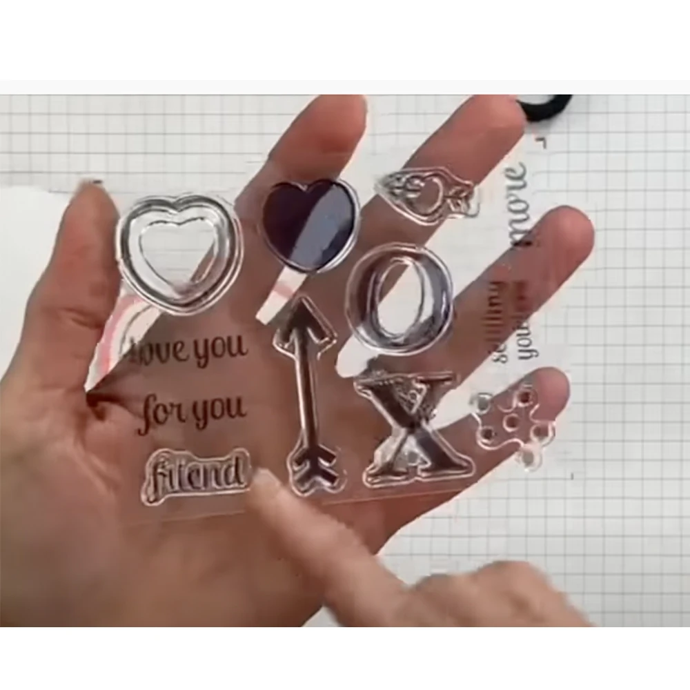 

Love Heart Friend Stamps Cutting Dies Scrapbook Diary Decoration Stencil Embossing Template Diy Greeting Card Handmade 2022 New