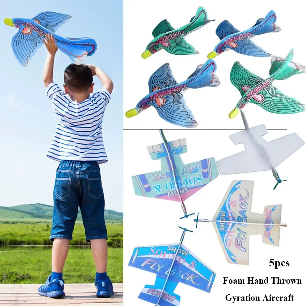 

Boys Fun Game Figure Toys Foam Gliding Glider Aircraft Model 360 ° Magic Circulator Hand Throw Airplane Flying Airplane