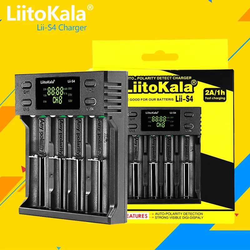 LiitoKala lii-S1 lii-S2 lii-S4 lii-S6 lii-S8 Интеллектуальное зарядное устройство с функцией Power Bank