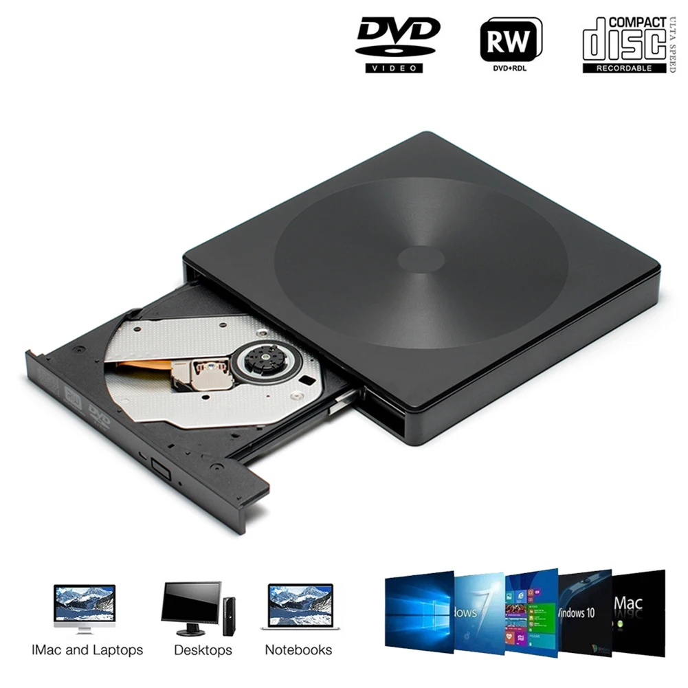 

Внешний DVD-привод Type C/USB 3,0, устройство для чтения оптических дисков