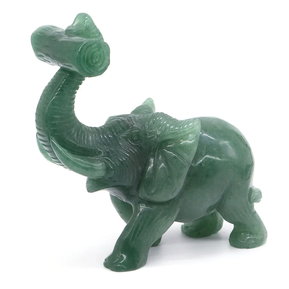 5 2 &quotстатуя слона натуральный зеленый авантюрин целебный драгоценный камень