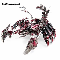 microworld 3d metal puzzle red devils scorpion model kits laser cut assemble jigsaw toys birthdays gifts for children adults